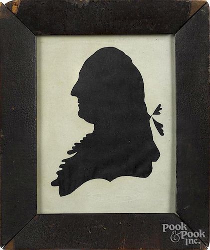 Peale Museum hollowcut silhouette of a gentleman, 19th c., 5'' x 4''.