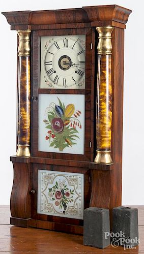Seth Thomas Empire rosewood veneer mantel clock, 32 1/2'' h.