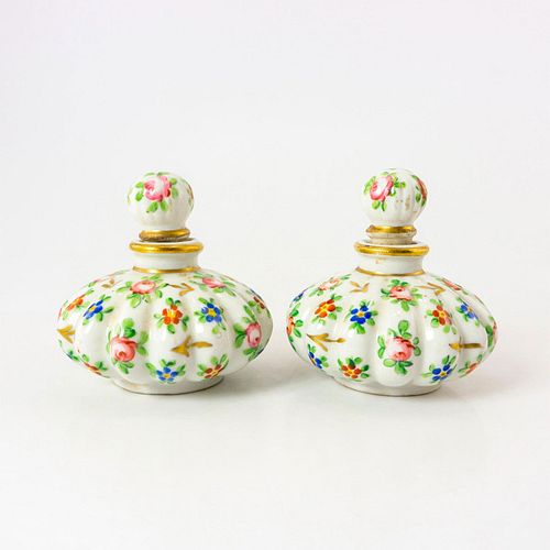 Pair Of Antique Sevres Porcelain Perfume Bottles
