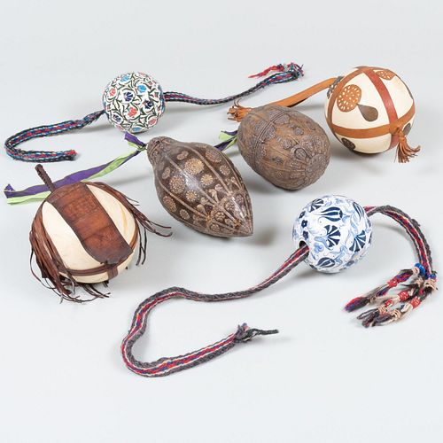 Group of Egg Shaped Ornaments