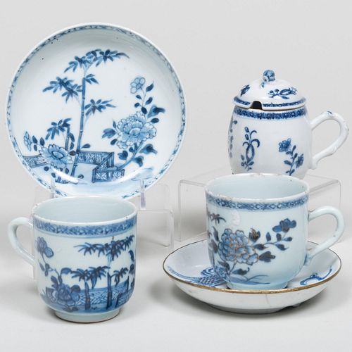 Group of Chinese Export Blue and White Porcelain Wares