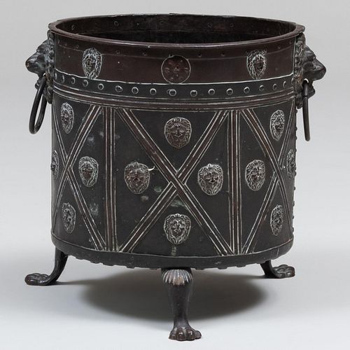 English Copper and Brass Log Bucket