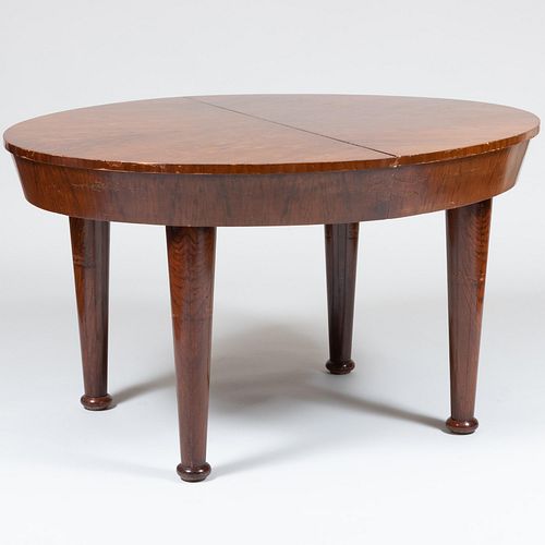 Late Art Deco Rosewood Oval Extending Dining Table