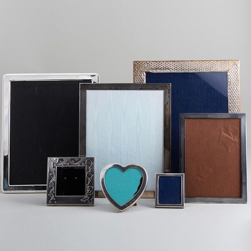 Group of Six Silver Picture Frames
