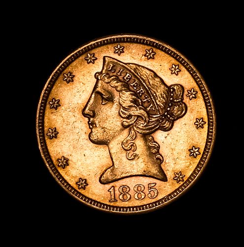 1885-S $5 Liberty Head Half Eagle Gold Coin