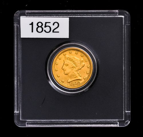 1852 $2.50 Quarter Eagle Gold Coin