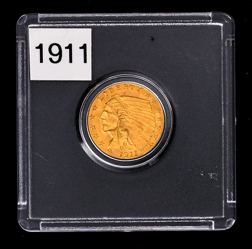 1911 $2.50 Quarter Eagle Gold Coin