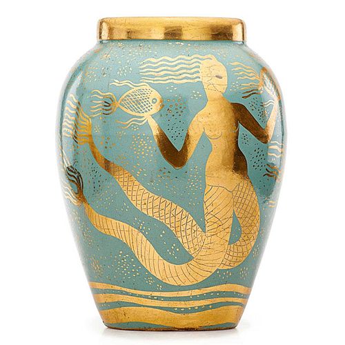 WAYLANDE GREGORY Large mermaid vase
