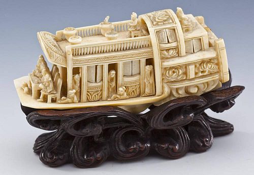 Carved Ivory Wedding Barge