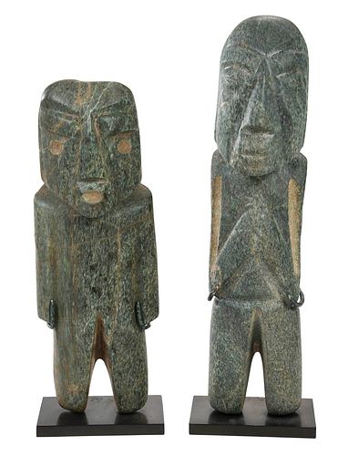 Two Large Mezcala Standing Figures