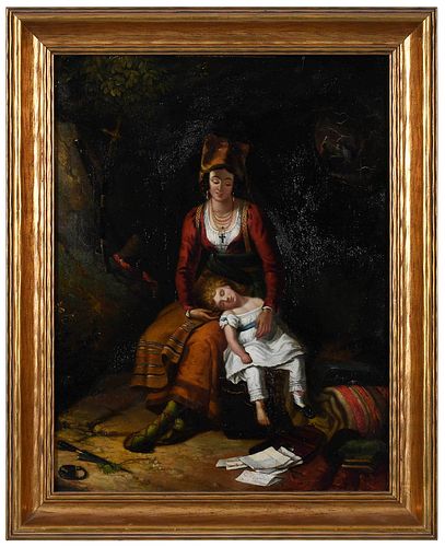 Italian School Painting of Mother and Child