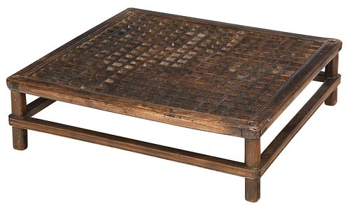 Asian Hardwood Stretcher Base Low Table