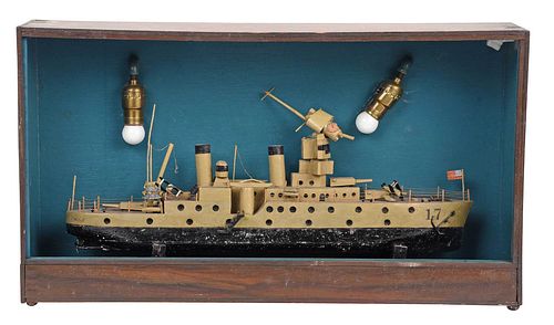 Electrified Wood Ship Diorama