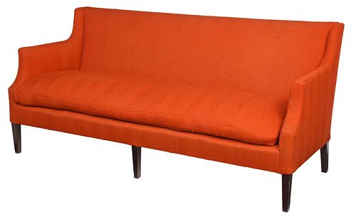 Vintage Orange Upholstered Sofa