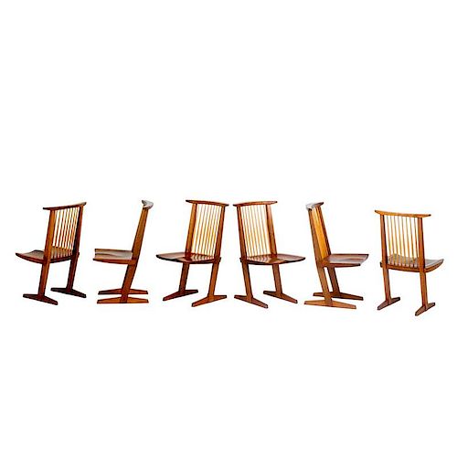 GEORGE NAKASHIMA Fine set of six Conoid chairs