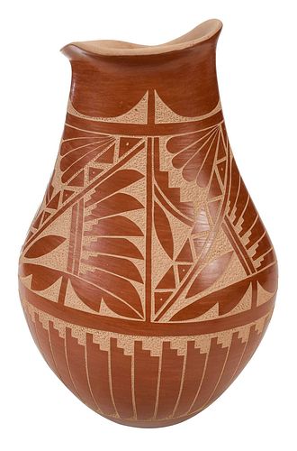 Aaron Cajero Redware Vase