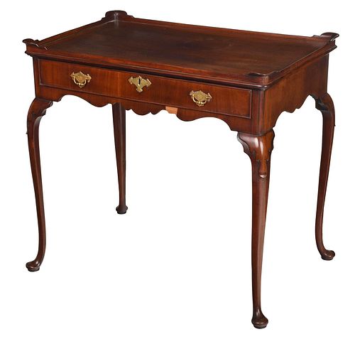 Queen Anne Mahogany Silver Table