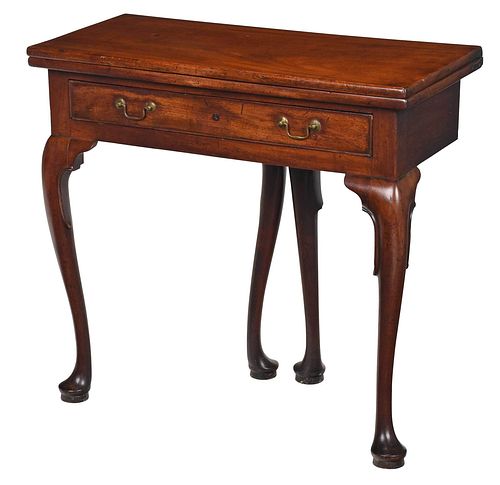 Queen Anne Style Mahogany Gate Leg Games Table