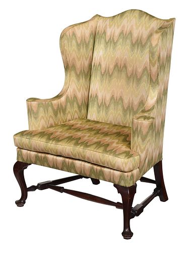 Boston Queen Anne Style Mahogany Easy Chair 