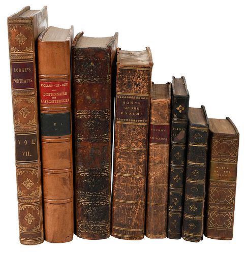 47 Miscellaneous Leatherbound Books