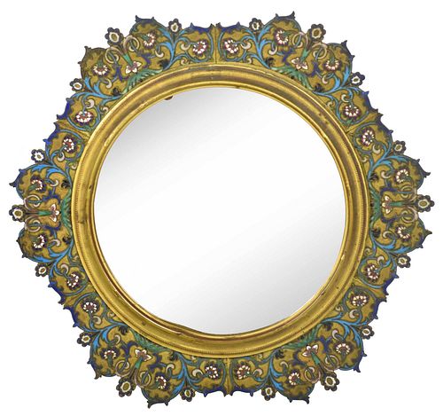 Continental Cloisonne Mirror