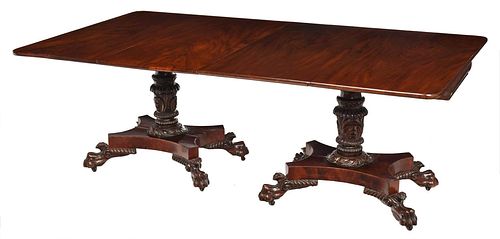 Philadelphia Classical Mahogany Two Part Dining Table 