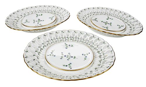 Set of Three Nast Paris Porcelain Dishes