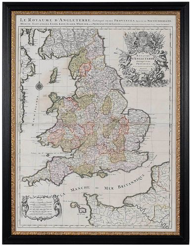 Jaillot and Sanson - Map of England and Wales