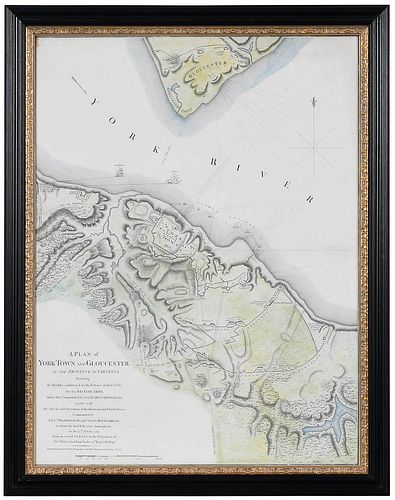 Lt. John Hills - Plan of Yorktown and Gloucester, 1785
