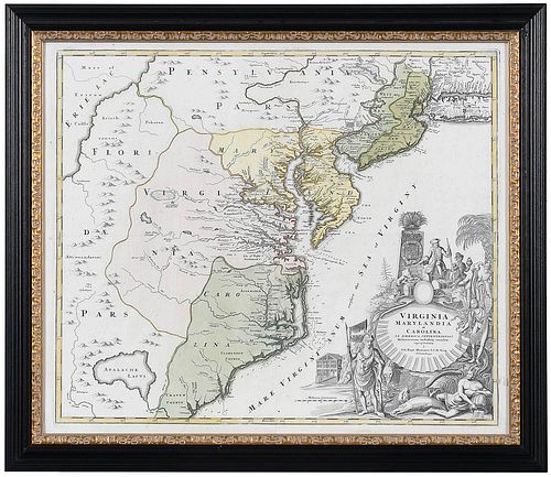 Homann - Map of Virginia, Maryland, and the Carolinas
