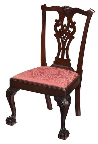 American Chippendale Shell Carved Chair, Old Surface