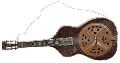 Jack Powers Dobro Form Folk Art Trade Sign