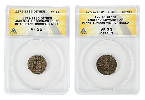 Two Hammered English Coins 