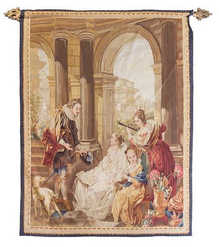 A Continental Wool Tapestry 6 feet x 9 feet.
