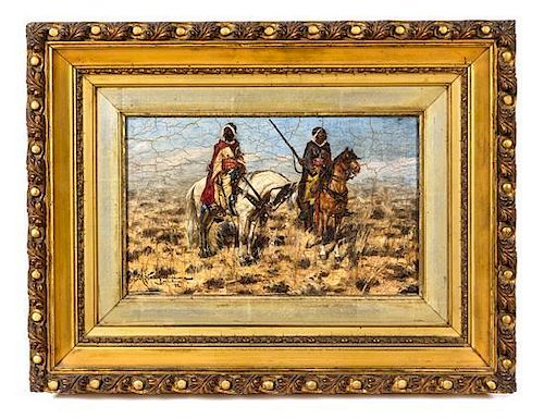 Heinrich Maria Staackmann, (German, 1852-1940), Two Bedouin Riders