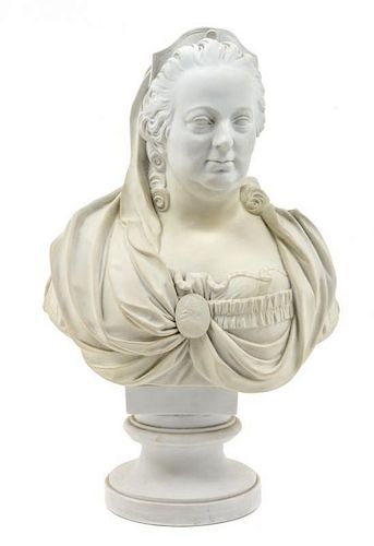 A Vienna Bisque Porcelain Bust Height 15 inches.