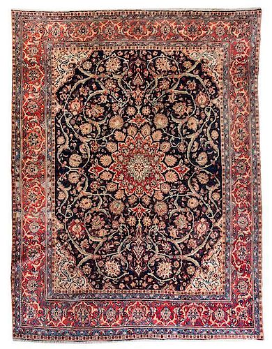 * A Tabriz Wool Rug 11 feet 7 inches x 8 feet 10 inches.