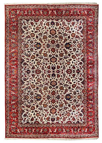 An Isfahan Wool Rug 13 feet 4 inches x 10 feet 7 inches.