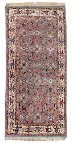 * An Isfahan Wool Rug 6 feet 5 inches x 3 feet 2 inches.