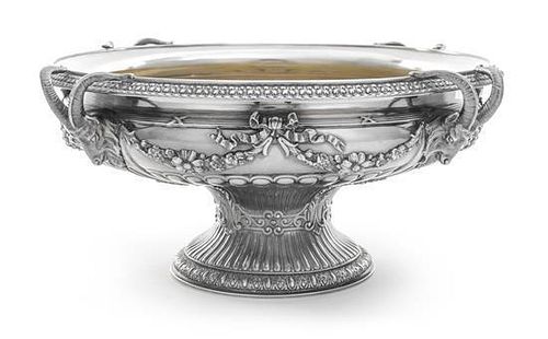 An American Silver Centerpiece Bowl, Gorham Mfg. Co., Providence, RI, the rim having an acanthus decorated band, the body with r