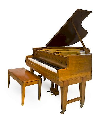 A Steger & Sons Baby Grand Player Piano Length 59 inches.
