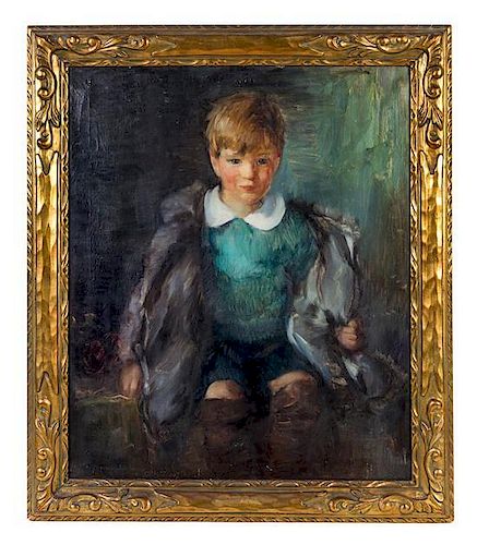 Wayman Adams, (American, 1883-1959), Portrait of a Young Boy