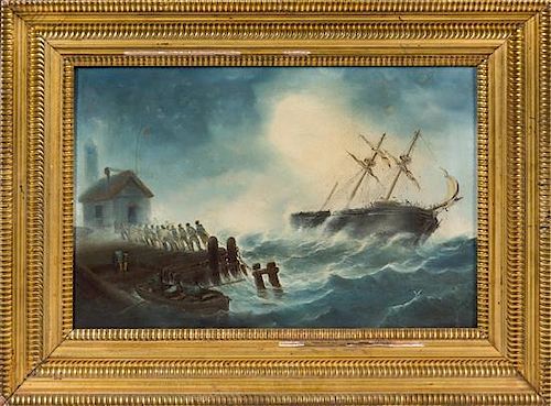 Henry Richards, (American, 19th Century), Shipwreck, 1878