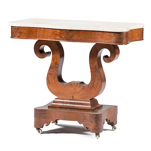 Classical Marble-Top Console Table