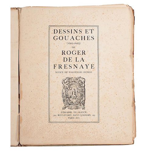 Dessins et Gouaches (1919-1925) de Roger De La Fresnaye Portfolio