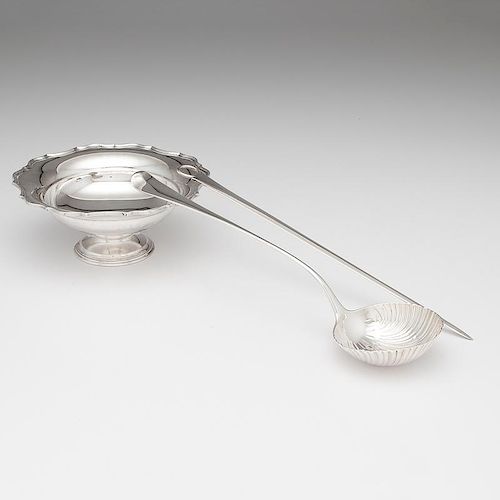 Georgian Sterling Punch Ladle and Letter Opener, Plus