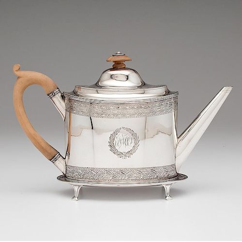 George III Sterling Teapot on Stand