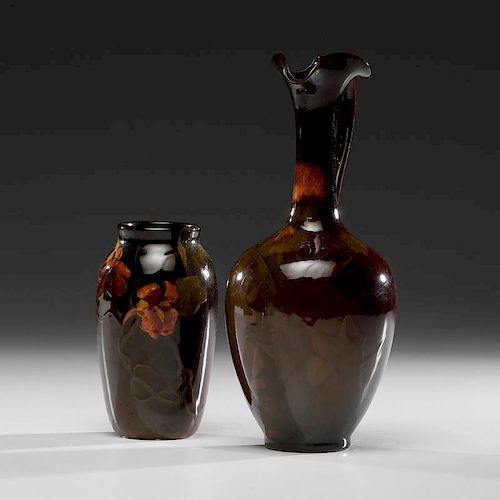 Rookwood Pottery Standard Glaze Ewer and Vase, Sallie Toohey