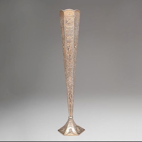 American Silverplated Trumpet Vase