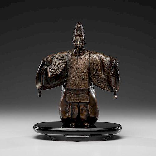 Meiji Bronze of a Noh Actor